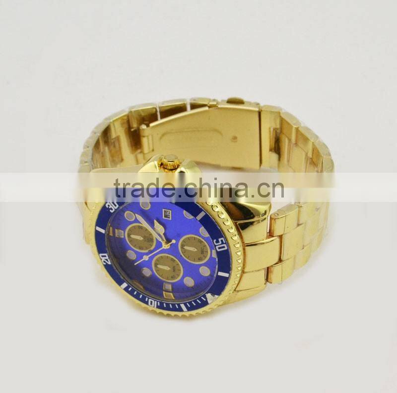 Vintage big case watch man roles quartz watch water resistant