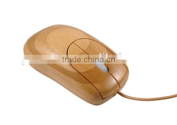 Custom Made Bamboo Computer Wired Mouse