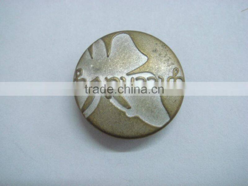 17mm metal brass garment women snap butterfly button