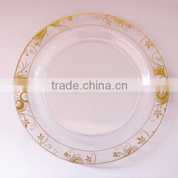 6'' Disposable PS Plate with Silver Rim