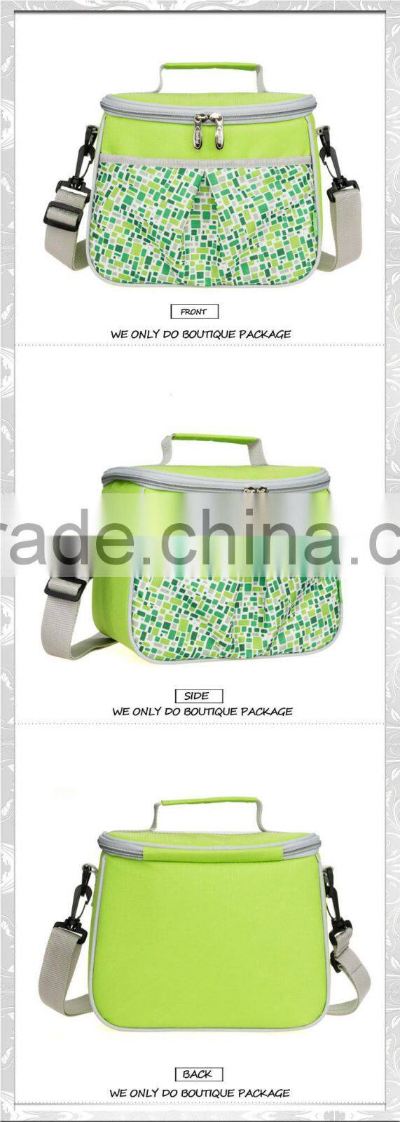 Oxford cloth cooler bag shoulder picnic lunch bag