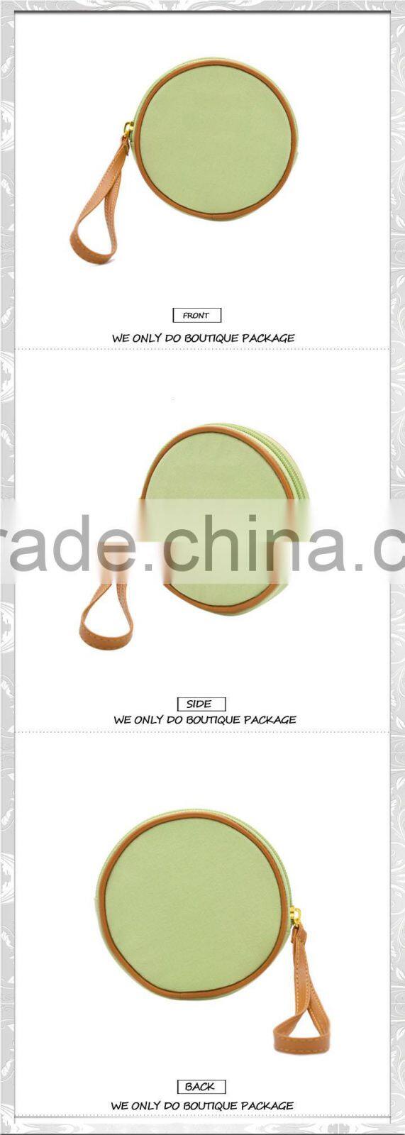 mini circular pocket canvas change pocket cute pure pocket