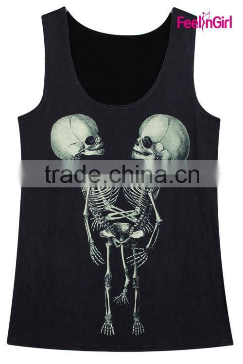 In-Stock Items Supply Type Summer New Design Print Tank Top
