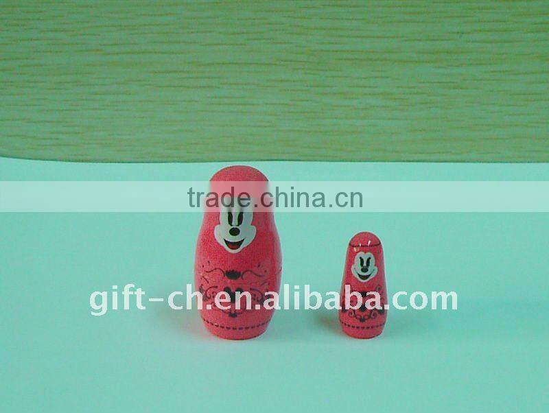 mini wooden nesting Doll , wooden russion doll