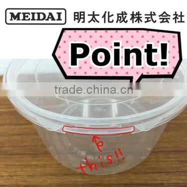 Eco-friendly transparent box for food with safety features
