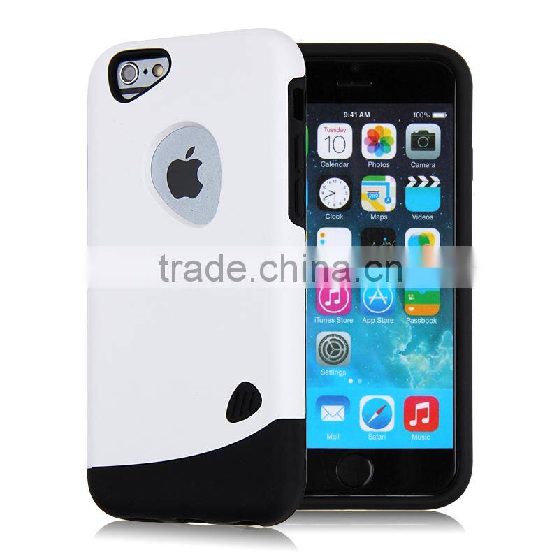 Wholesale 2 in 1 hybrid PC and TPU combo case for iPhone 6 plus 5.5 inch