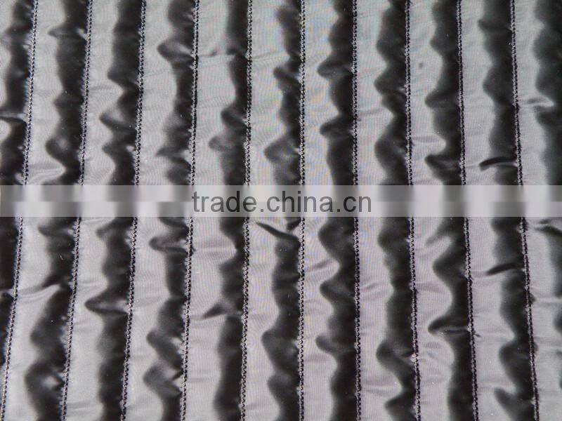 Winter thermal padding cotton stripe quilted embroidery fabric