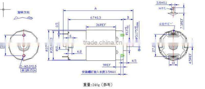 Massger motor,Vibration motor, 24V dc motor