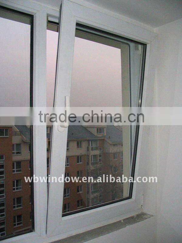 Modern house design PVC tilt and turn grills design windows,PVC glass windows and doors