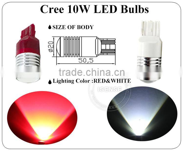 auto mini bulbs with 10w crees chips USA import or taiwan chips auto suppliers limited 7440 car led light