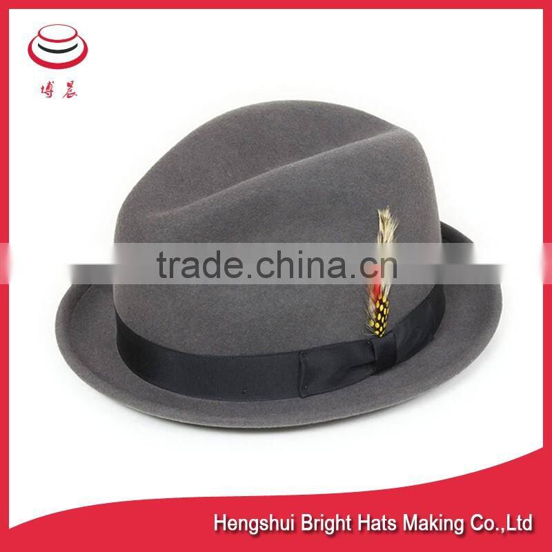 Lite Grey Trilby Fedora Hats For Men