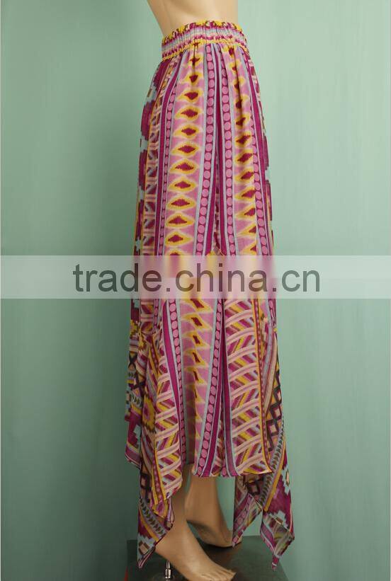 2016 newest two sides long colorful wholesale long printed bohemian skirts WS150331743