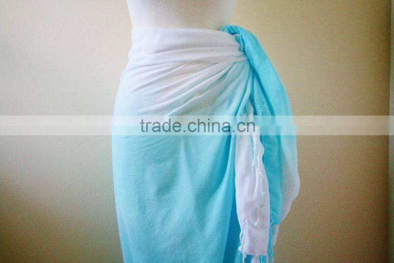 2016 New design polyester chiffon material sarong beach wear pareo beach sarong