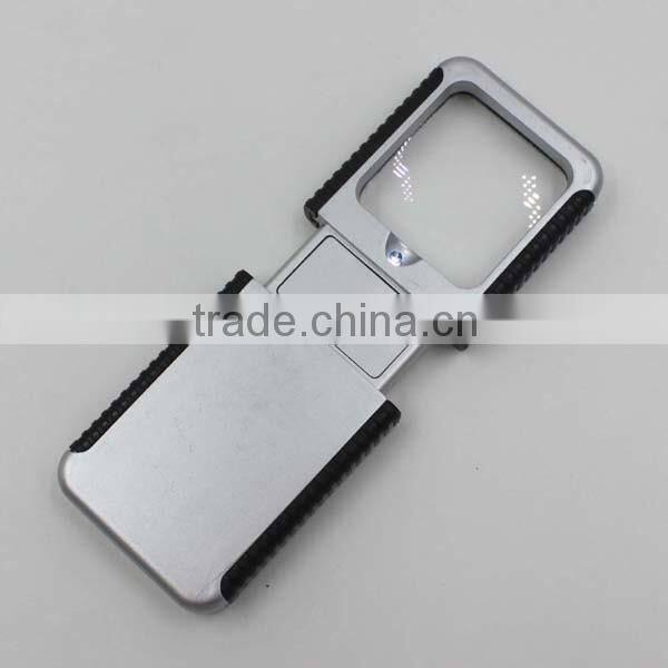 Telescopic drawer shaped pocket led magnifier with light