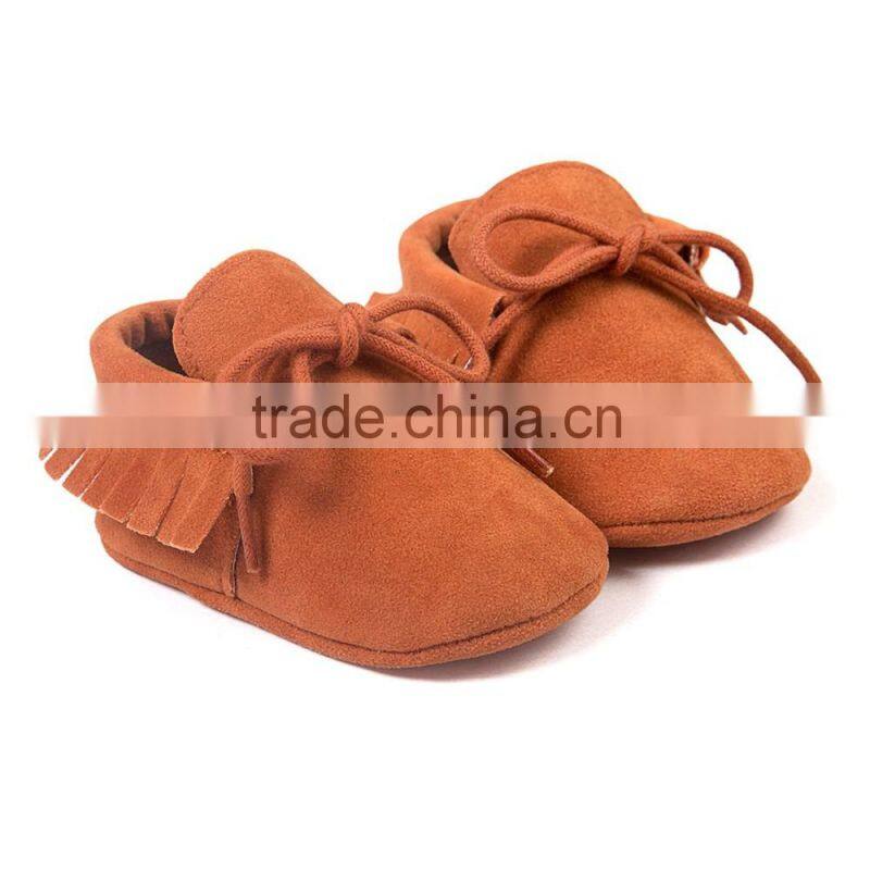 2016 Fashion Newborn Unisex Infant Baby Lace-up Mocassins Soft Sole Anti-Slip Tassels Prewalker Toddler Shoes