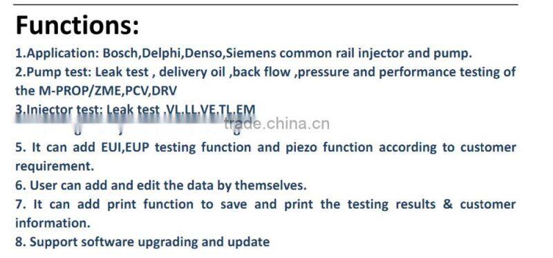 CRS100A Diesel fuel injector test bench