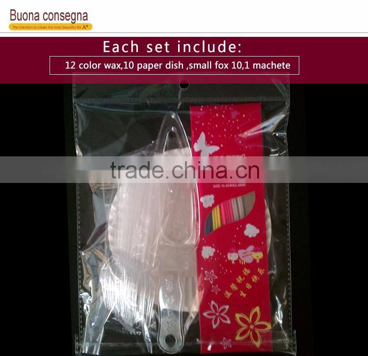 Transparent disposable a set of dessert tool cake knife paper dish cake fox colored wax