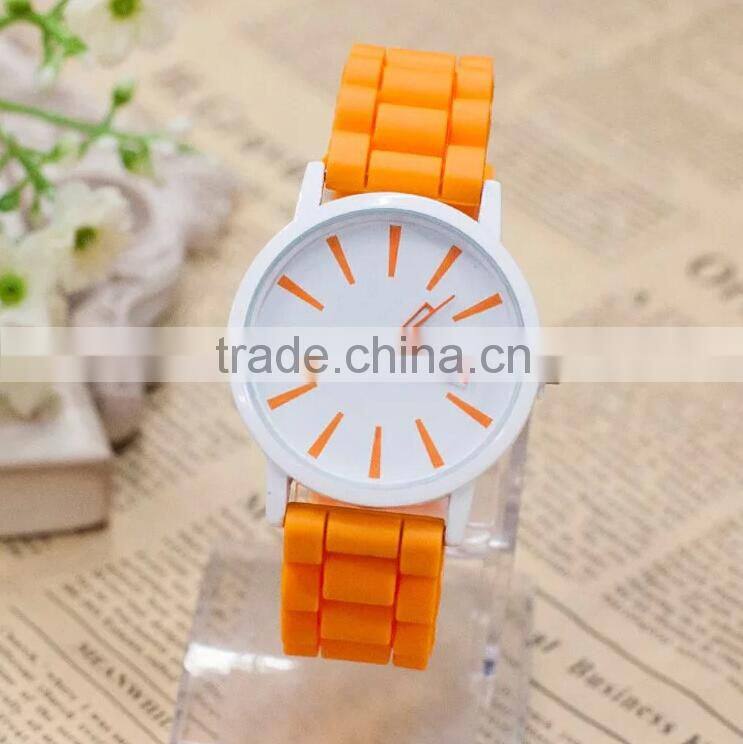 Fashion Summer Candy Color Electronic Quartz Movement Silicone Watches