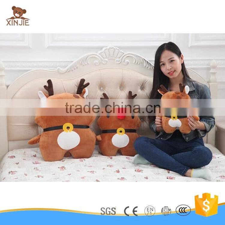 hot selling soft santa claus shape pillow plush christmas pillow