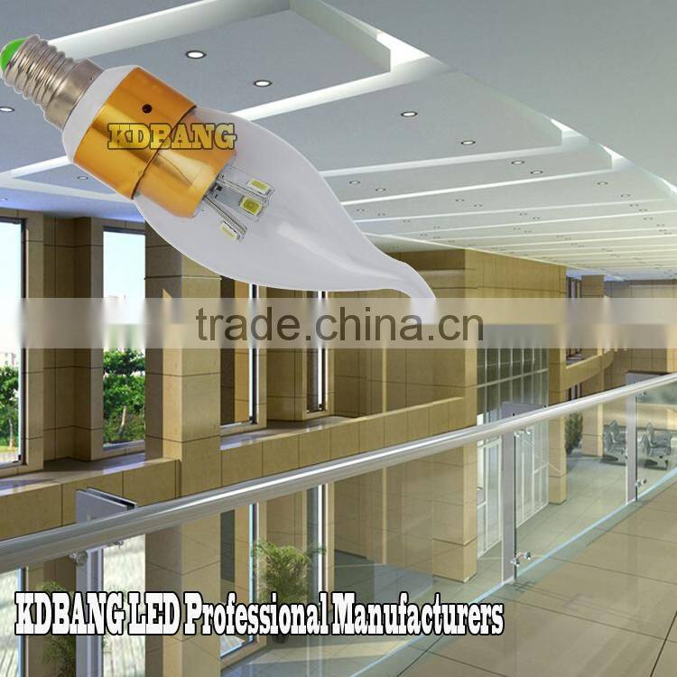 Alibaba factory wholesale e14 3w led candle bulb