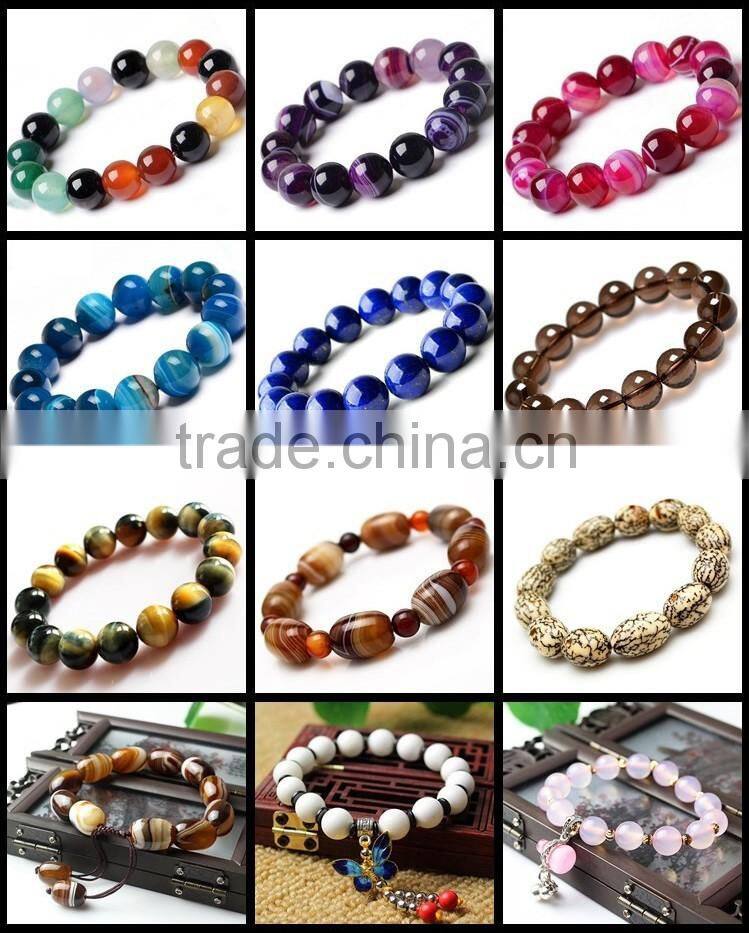 Fashion Original Color Agate Crystal Gemstone Tibet Buddhist Buddha Meditation 108 Prayer Bead Mala Bracelet/Necklace