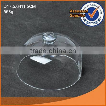 Dia 24.5cm transparent round glass cheese dome cover