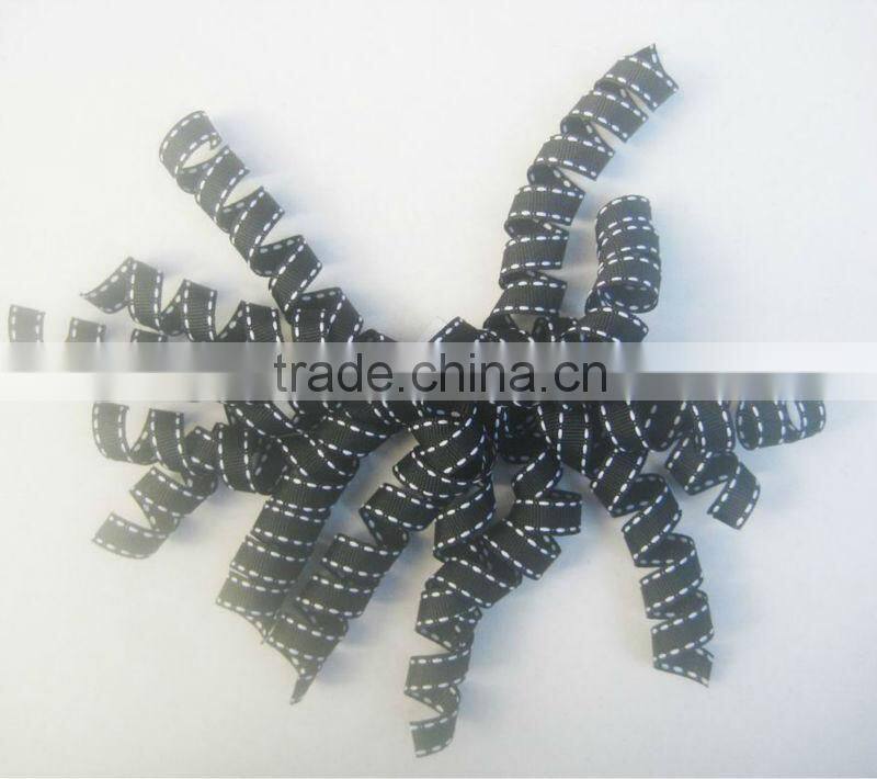 HOT SALE Gold Metallic Mesh Woven Fabric Ribbon Curly Swirls Bow