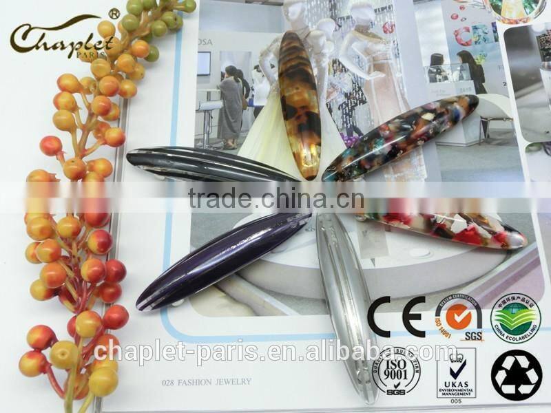 Simple stlye Fashion acetate Cellulose french luxury leopard point hair clips barrettes