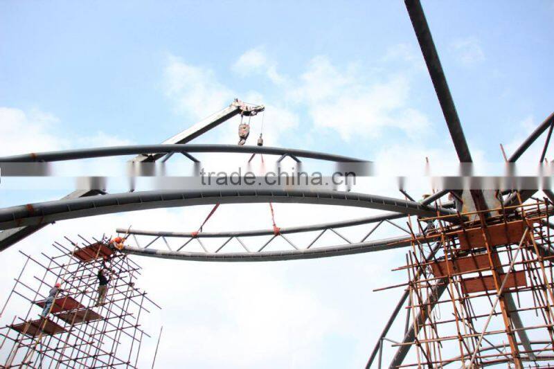 curved stage membrane structure, Unique appearance tensile membrane structure