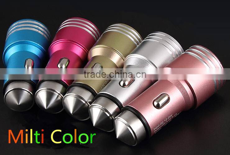 2016 hot sales usb car charger for automobile 2.4a vw car usb charger