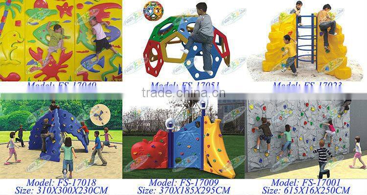 Eco-friendly plastic backyard climbing wall