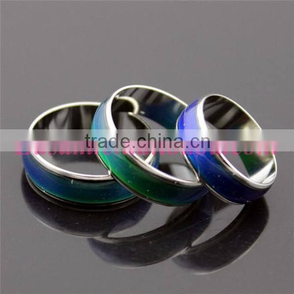 High quality mood ring with colors,12 color mood ring color changing ring