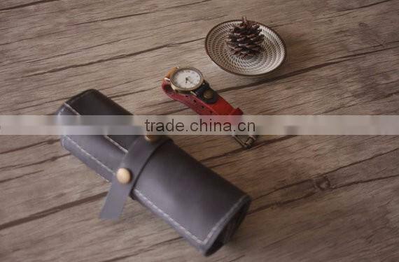 Custom high quality watch roll case leather