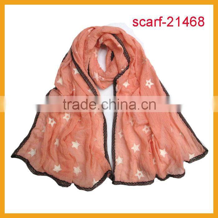 latest lady fashion scarf paisley embroidery scarf