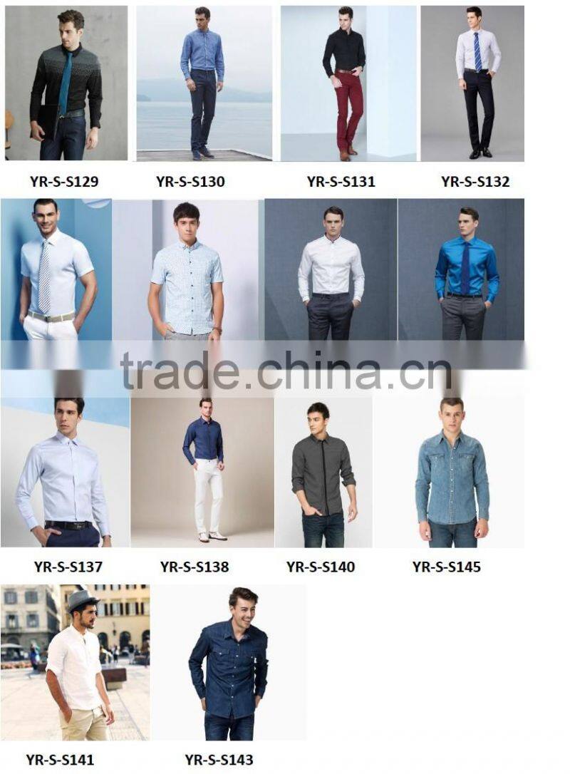 Men's Casual business Korea European cotton plaid shirt