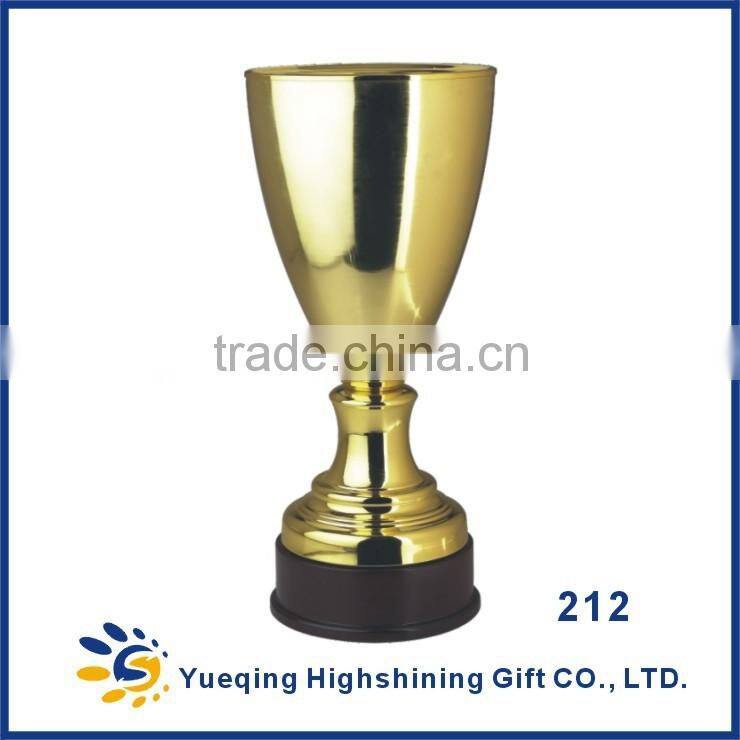Big size 212 gold high quality metal base sport competition souvenir trophy cup