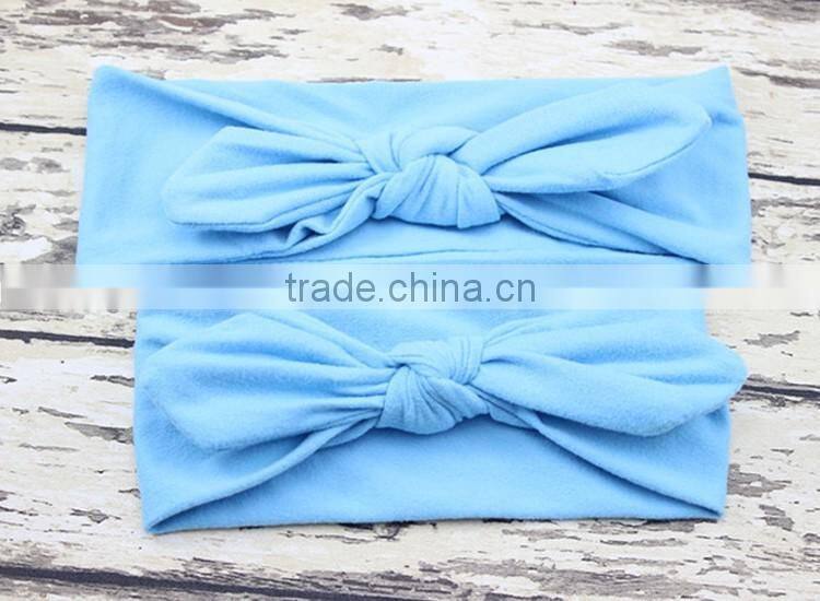 knot mother and baby plain hair cotton head band