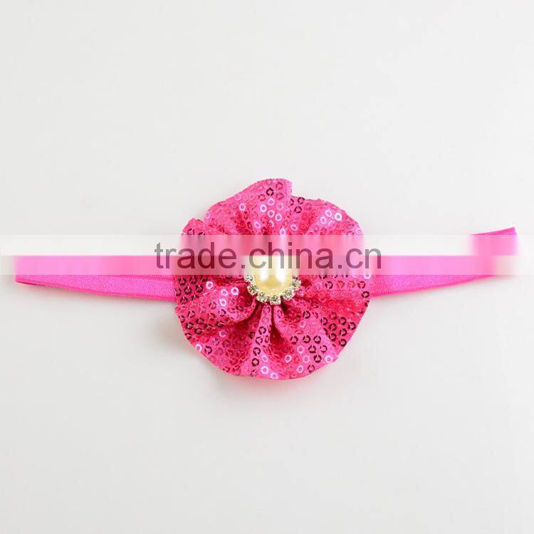 rounded flower diy christmas headband for babies