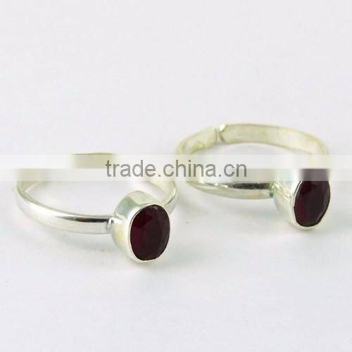 Be Better Red Onyx_Green Onyx_White CZ 925 Sterling Silver Toe Ring, Online Silver Jewelry, Unique Silver Jewelry