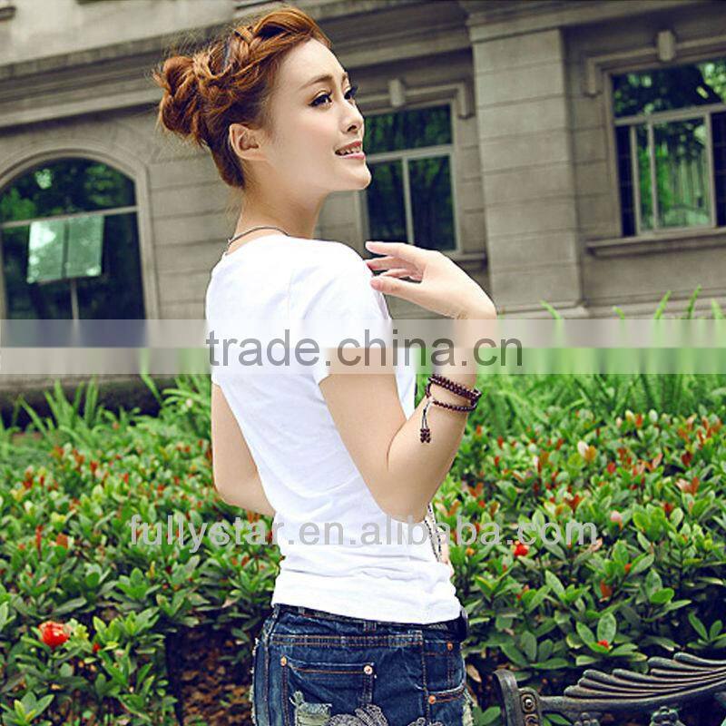 new spring han edition big yards short fashion basic t-shirt