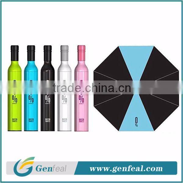 21" inch fold customized wine bottle umbrellas