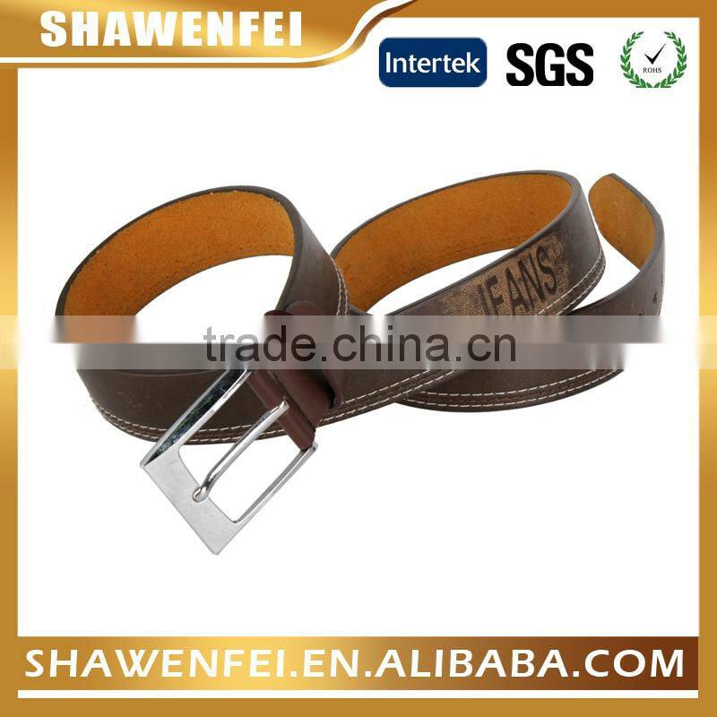 manufacturer adult fancy coat man belt with pu genuine leather