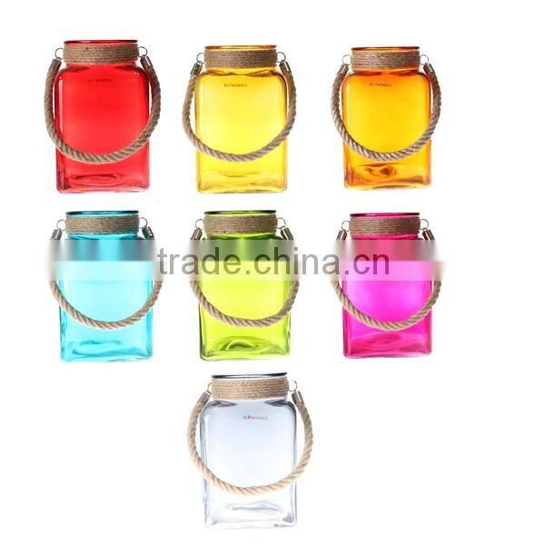 LFGB product large glass candle jars wholesale for home decoration