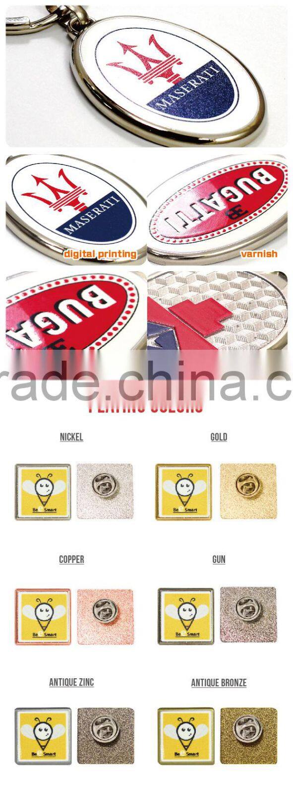 Metal enamel custom made lapel pins with metal logo print