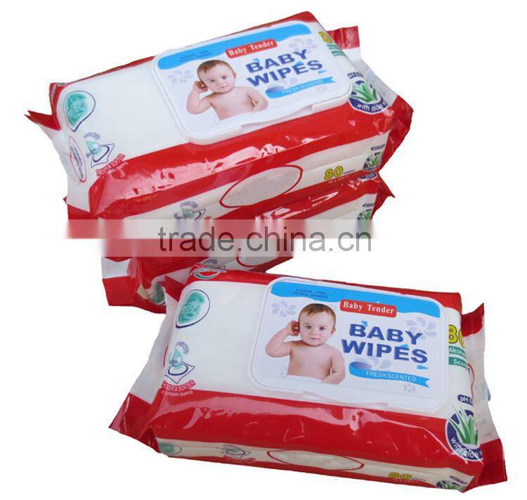 High Quality Hand and Mouth Cleaning Baby Wipe with Plastic Case