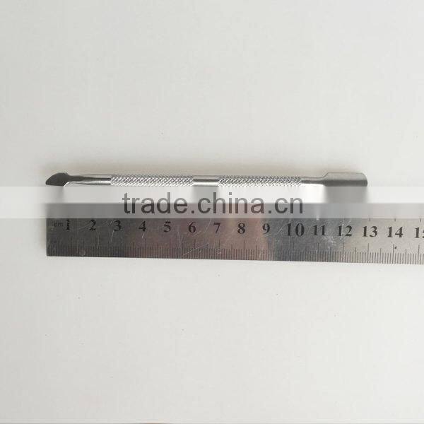 Wholesale plastic cuticle trimmer and pusher with plastic handle durable plastic callus remover nail trimmer supplier
