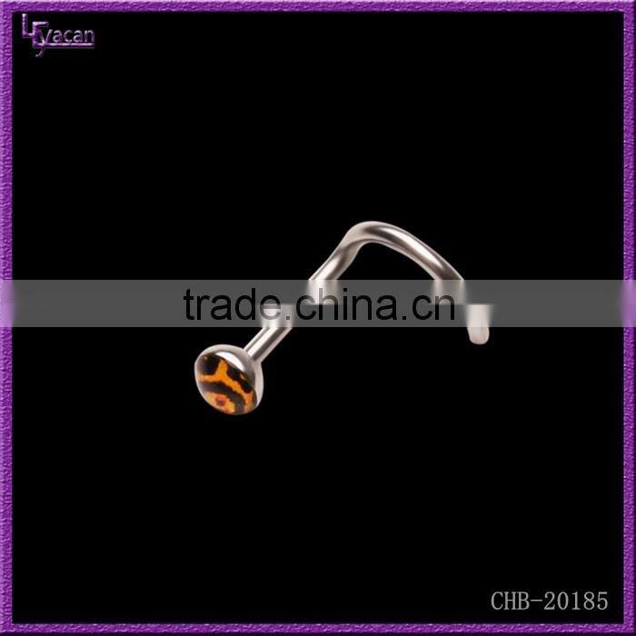 Made In China Colorful Stone Stud Body Jewelry Flesh Colored Nose Studs