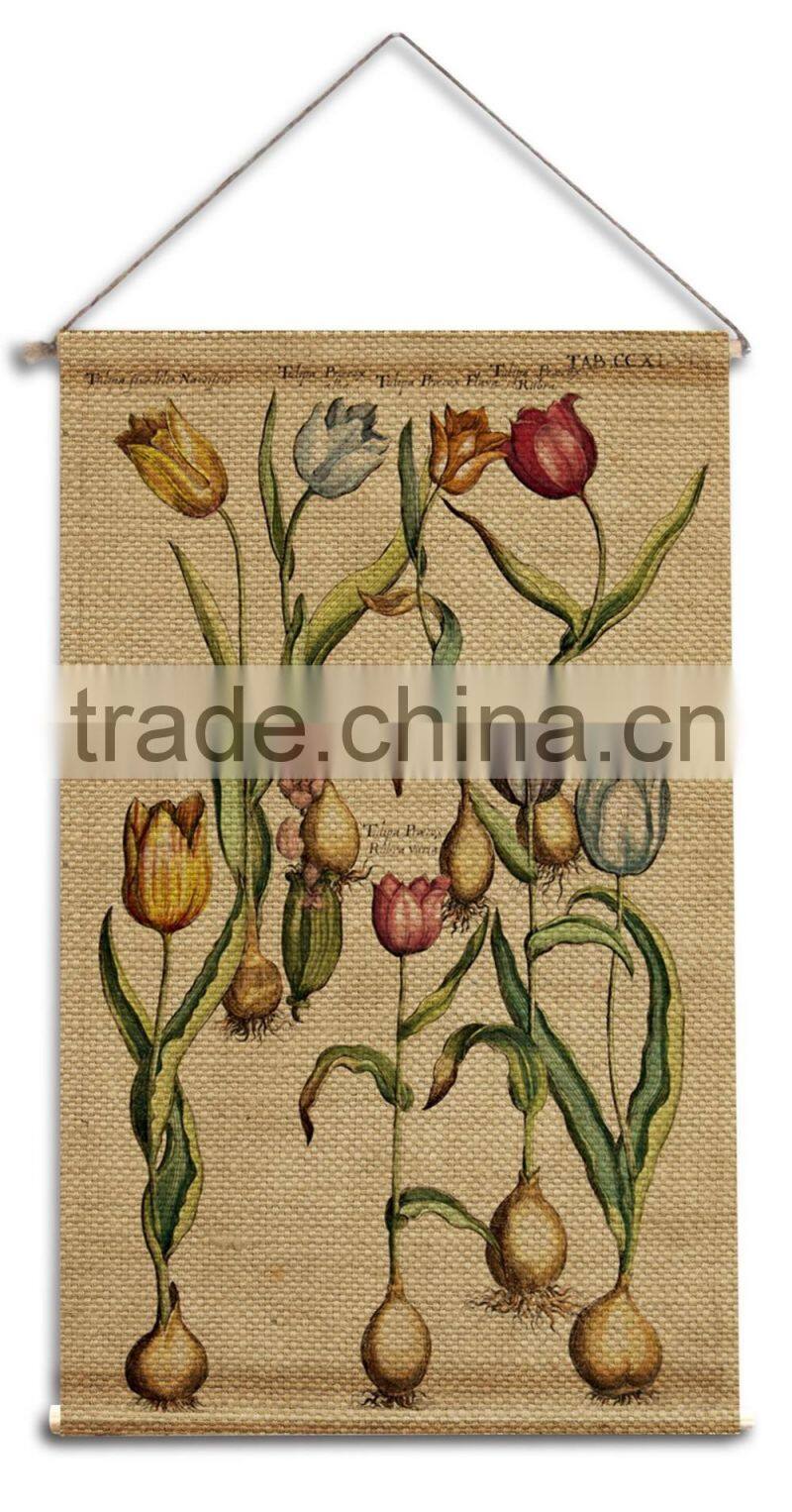 Home Decorative Linen Wall Printing For Hanging