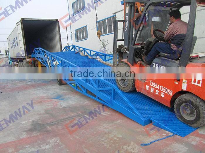 6ton hydraulic trailer access truck loading ramp