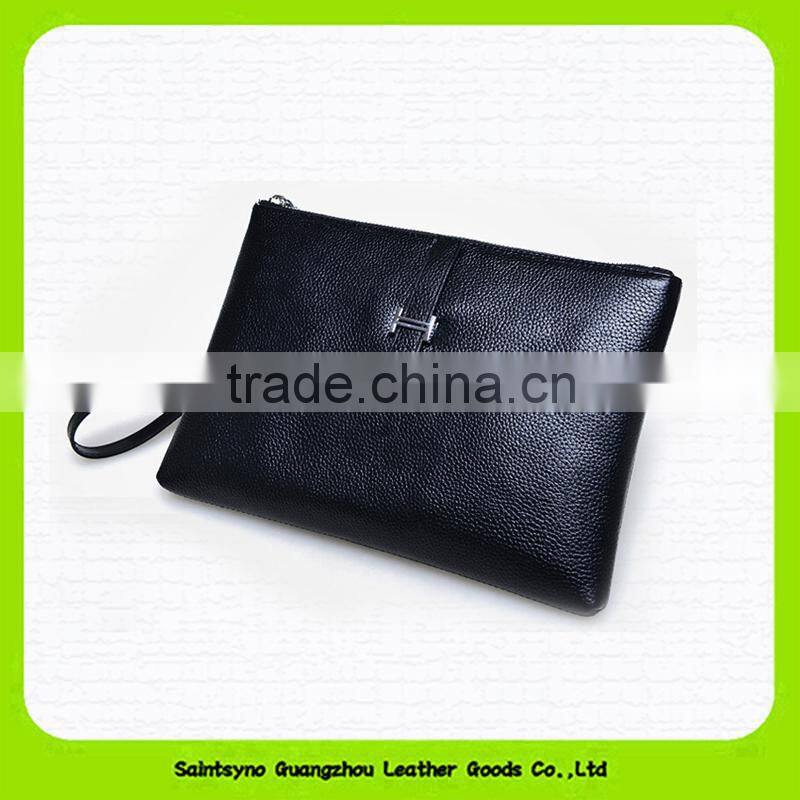 15696 Business man leather clutch bag with strap